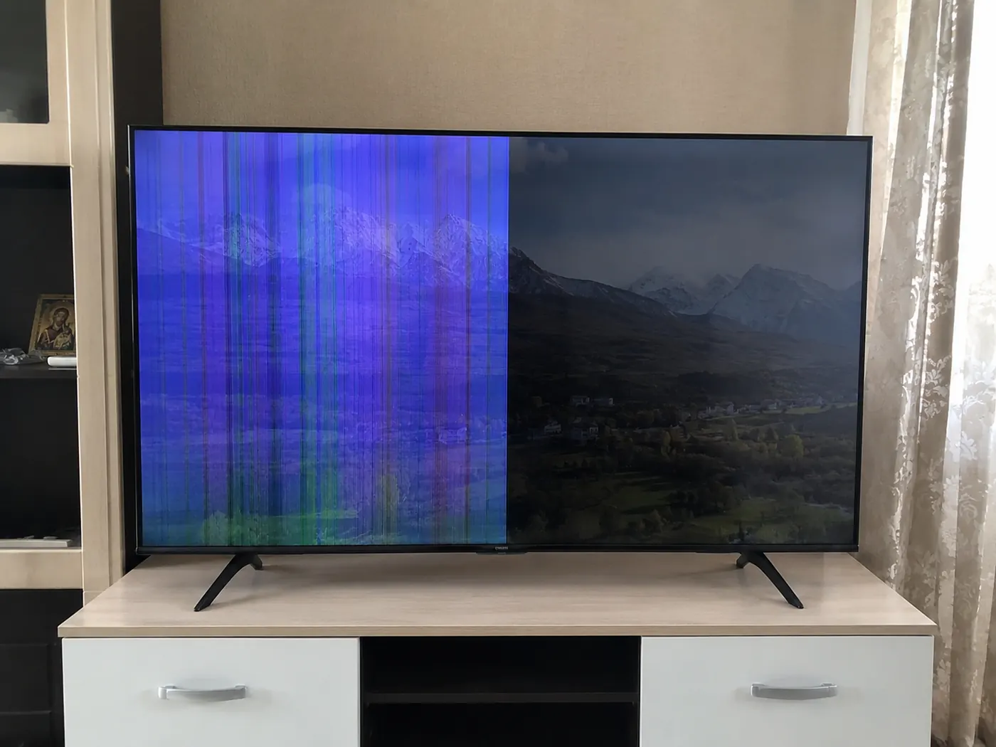 Диагностика платы T-CON и полос на экране телевизора Hisense 55 дюймов
